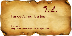 Turcsány Lajos névjegykártya
